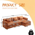 thumbnail image 5 of MOONMISS Boucle Fabric Upholstered L-Shape Comfy Oversized 3-4 seat Modular Sectional Sofa, 5 of 5
