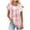 Pink, variant on Floral Printed Tops for Women Square Neck Pleated Petal Short Sleeve Shirts Casual Loose Flowy Clothes (M, Navy 1)