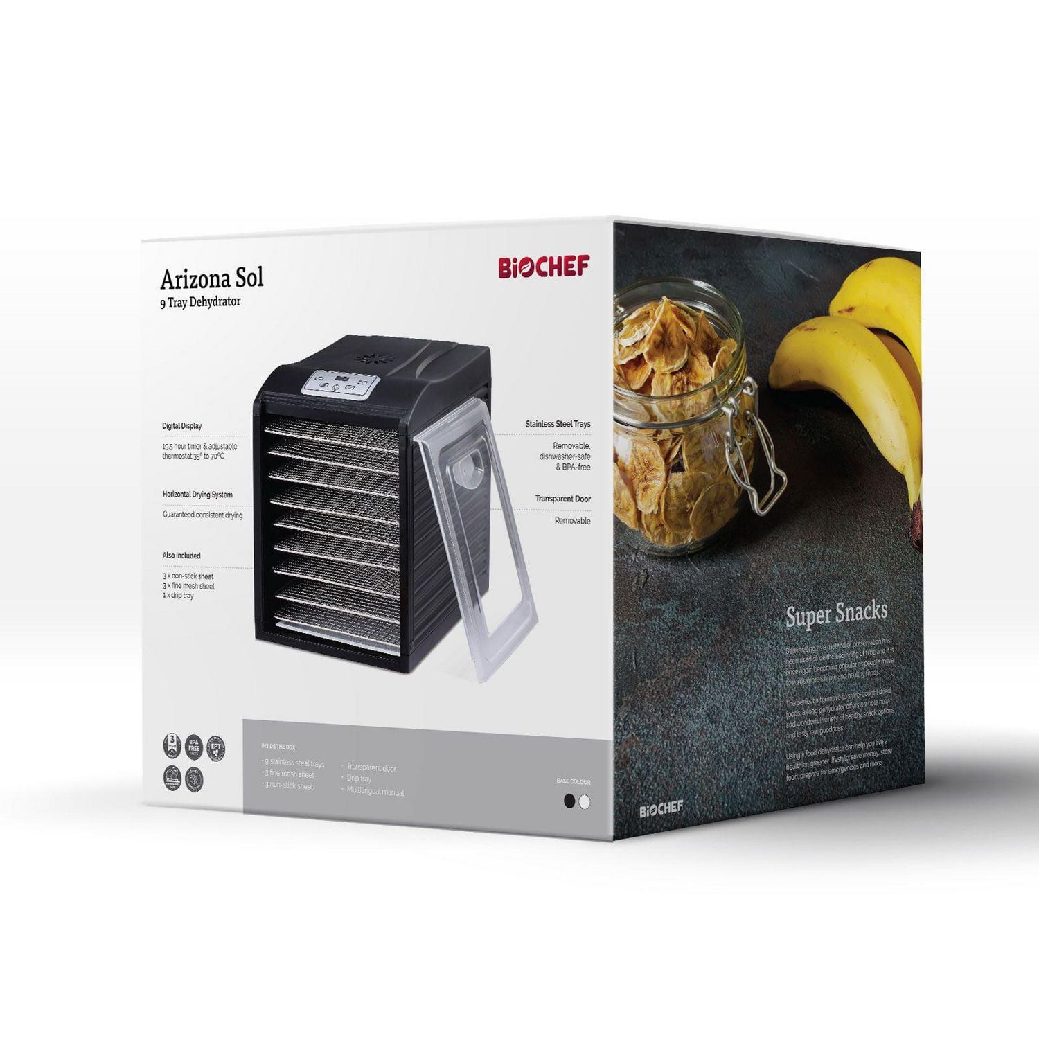 Déshydrateur alimentaire BioChef Arizona Sol 9 Plateaux (NOIR)