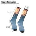 thumbnail image 2 of Susaid Gold And Blue Fireworks Print Thermal Winter Socks for Men and Women, Warm Crew Hiking Socks, for Boots and Outdoor Activities, 2 of 6