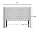 thumbnail image 3 of Gracie Mills Hendrix Winged Button Tufted Upholstered Headboard - GRACE-8466, 3 of 3