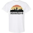 thumbnail image 3 of Inktastic Indianapolis Indiana Skyline Retro T-Shirt, 3 of 5