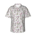 thumbnail image 2 of Picia Orchids Flowers Gentle Cotton Regular Fit Short Sleeve Casual Hawaiian Shirt for Men-Medium, 2 of 9