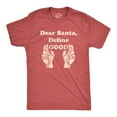 thumbnail image 1 of T-shirt Homme « Dear Santa Define Good » Drôle de Noël, Graphique, Nouveauté (Rouge Chiné - Define Good) - 5TG, 1 of 2