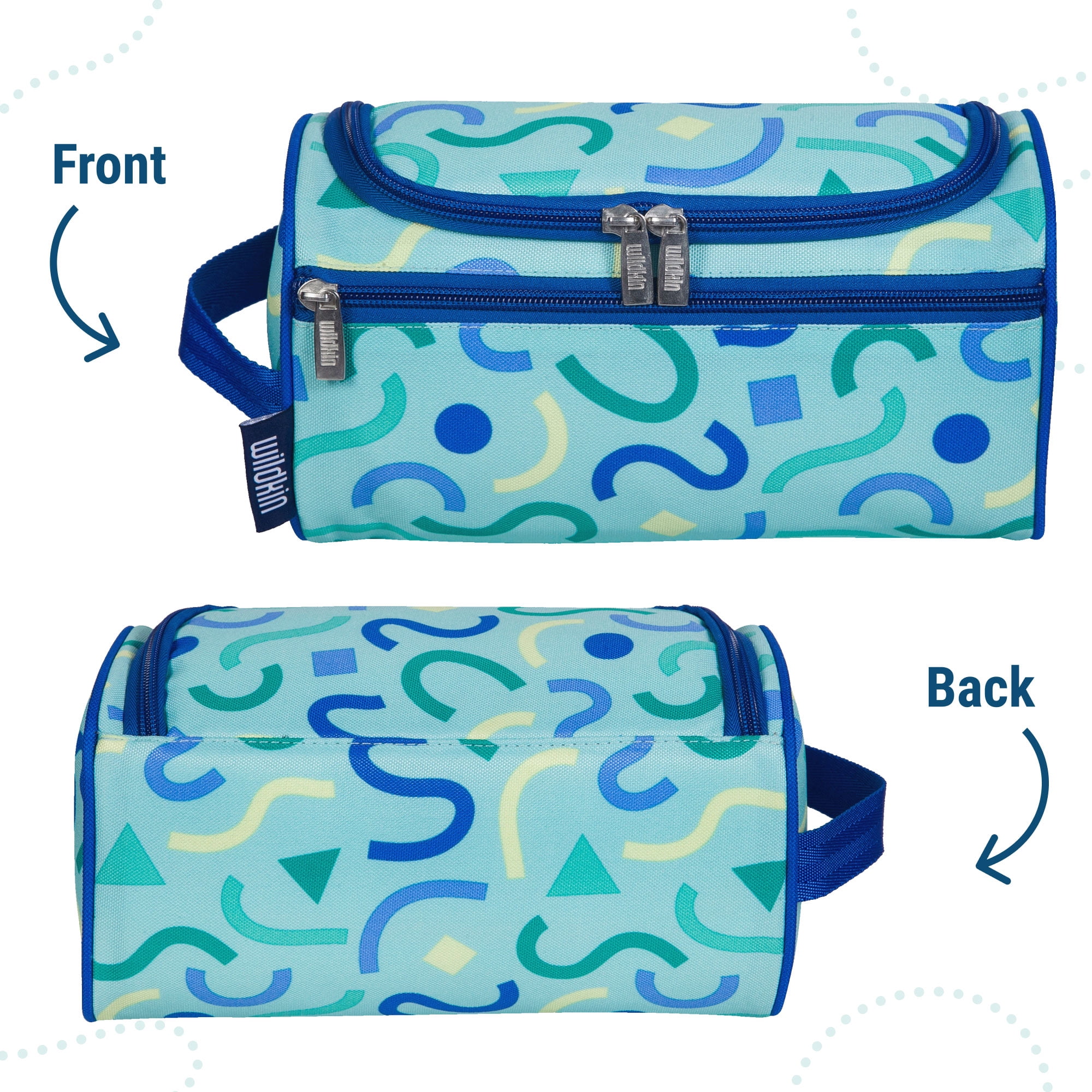 Wildkin Kids Travel Toiletry Bag (Confetti Blue)