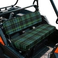 thumbnail image 2 of ZIATUBLES 2-Piece UTV Seat Covers Set, Universal Front Seat Protectors for Side by Sides, Easy Install Polyester Cover for Kawasaki Mule Use Mud Rain Resistance, Dark Green Black Plaid, 2 of 8