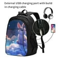 thumbnail image 2 of Salouo Cloud Cute Rabbit Pattern Extra Large Travel Laptop,Backpack with USB Charging Port College Backpack Business Work Bag Casual Daypack Fits for Men & Women, 2 of 7