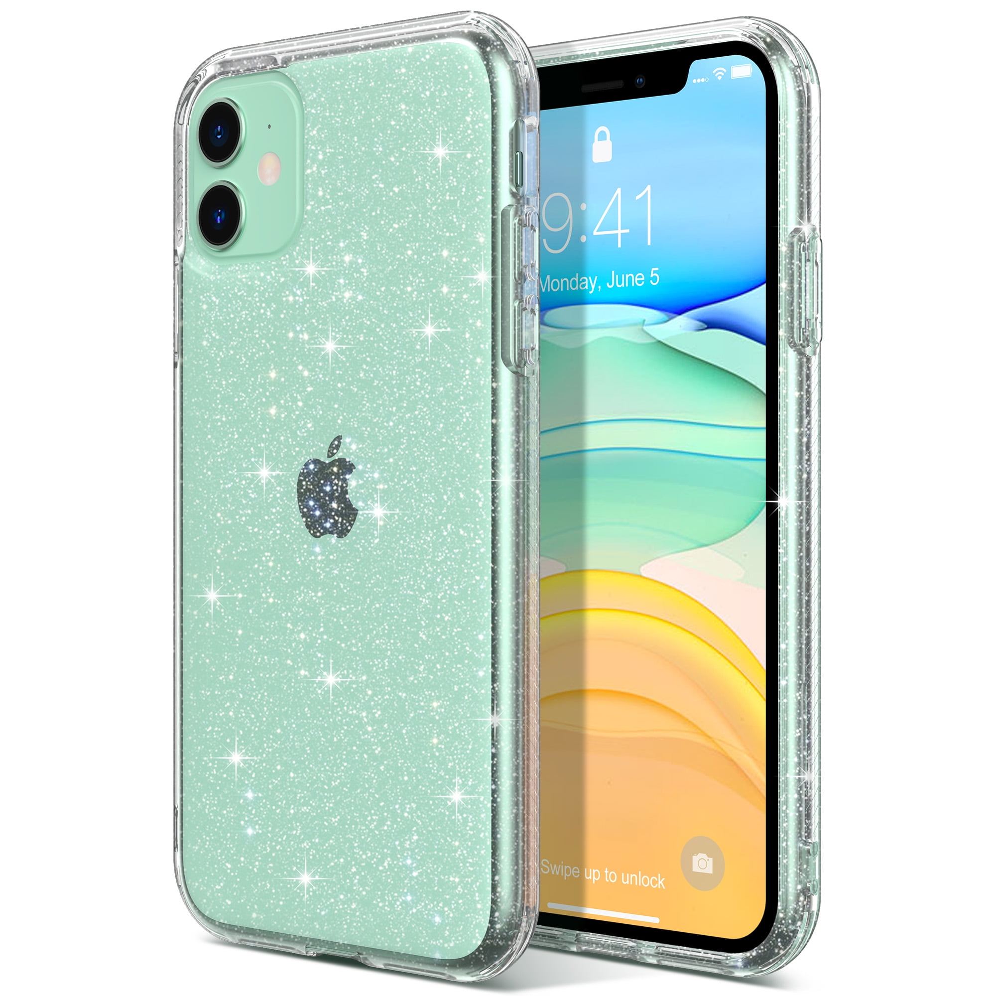 iPhone 11 Case, ULAK Ultra Clear Bling Hybrid Protective Case Slim Fit