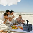 thumbnail image 4 of Thermal Lunchbox Leakproof Cooler Bag, Dual Compartment Lunch tote for Work Camping Trave, 4 of 5