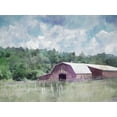 thumbnail image 2 of Curinga, Kim 18x15 Gold Ornate Wood Framed with Double Matting Museum Art Print Titled - Barn in the Pasture, 2 of 4
