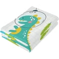 thumbnail image 3 of SKYSONIC Dinosaur Soft Hand Towels set of 2, Absorbent Bath Towel Decorative Fingertip Towels for Bathroom Gym Spa Hotel Beach Swimming Pool,14.4" x 28.3", 3 of 7