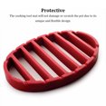 thumbnail image 2 of Grille en Silicone Rouge Ovale pour Dinde, Tapis d'Isolation pour Ustensiles de Cuisine Crock, Grille de Rôtissage, Outil de Cuisson, Autocuiseur Crock Pots, 2 of 9