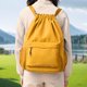 thumbnail image 1 of Mochila con cordón mochila para mujeres a prueba de agua de nylon mochila mochila amarilla, 1 of 9