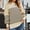 Beige, variant on Women's Oversized Split Side Striped Knitted Sweaters, Pullover Crewneck Long Sleeve Casual Drop Shoulder Jumper Tops