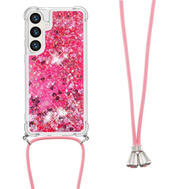 Funda FOXDOCK para Samsung Galaxy S26 con Cuerda Ajustable, Brillo Líquido, Protección Antigolpes y Lente – Ideal para Regalo