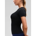 thumbnail image 4 of CRZ YOGA Softembrace High Neck Tops for Women Soft Casual Shirts Basic Short Sleeve T-Shirt, 4 of 8