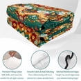 thumbnail image 4 of Twin Quilt Set 68''x86'', Boho Flower Lightweight Summer Bedspread Coverlet Set with 2 Pillow Shams, Yellow Green Bohemian Colorful Medallion Breathable All Season Quilt Bedding for Dorm/Bedroom, 4 of 9