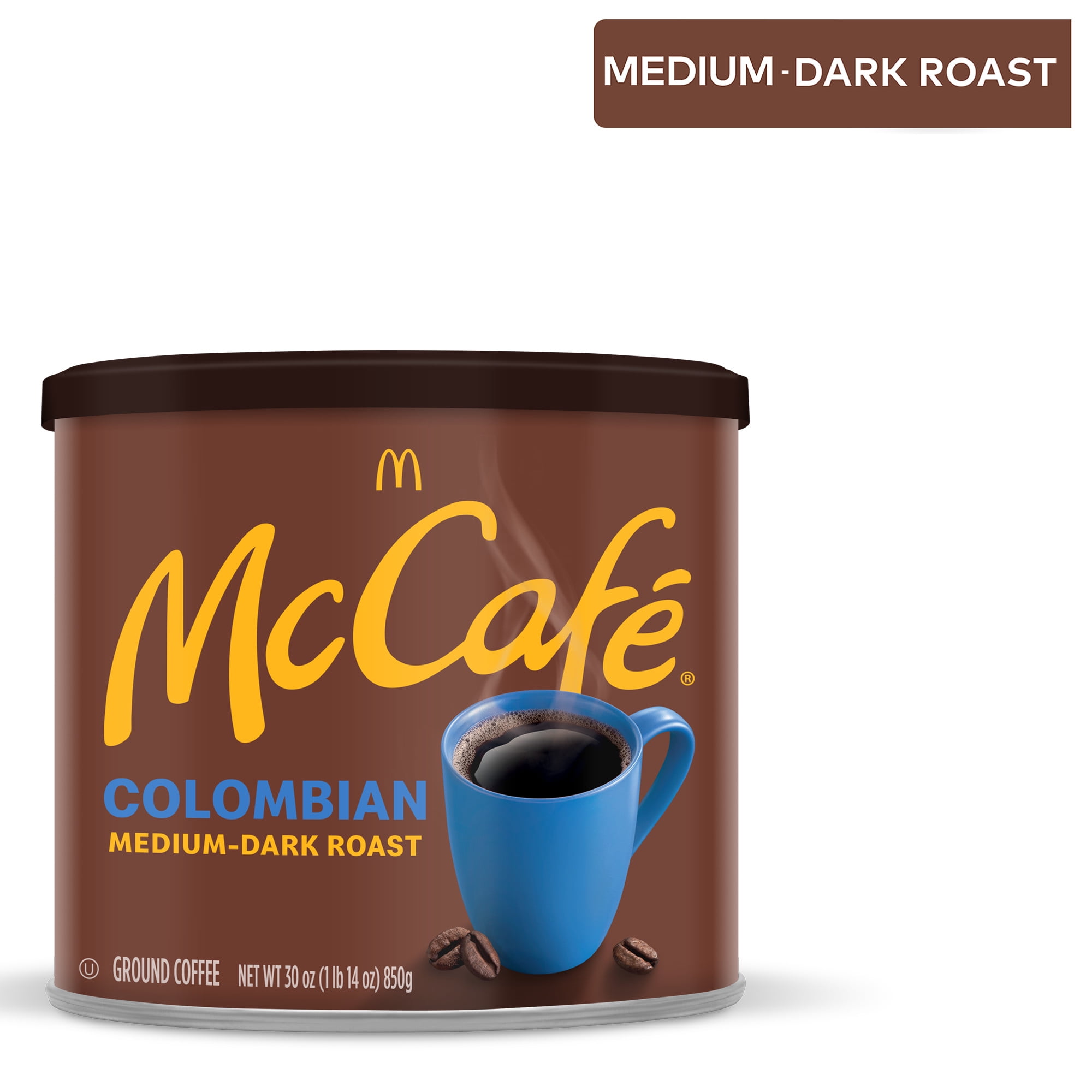 McCafe Colombian, Medium-Dark Roast, Ground Coffee, 30 oz