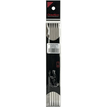 ChiaoGoo Stainless Steel Double Point Knitting Needles, 8 Inch (2 cm) Sizes US- to US-11
