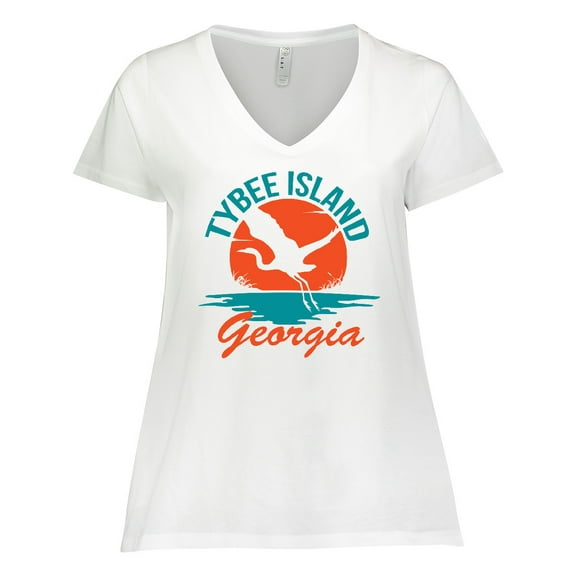 Inktastic Tybee Island Georgia Women's Plus Size V-Neck T-Shirt