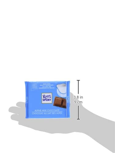 Ritter Sport, Alpine Milk Chocolate, 3.5-Ounce Bars (Pack of 12)