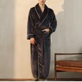 thumbnail image 6 of cfhntfmh Unisex Winter Warm Plush Robes Long Fleece Bathrobe Super Warm Soft Cozy Thick Velour Bathrobe for Women and Men, 6 of 7