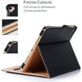 thumbnail image 4 of Étui pour iPad Pro 9.7 - AmPm Étui Folio en Cuir avec Support pour Apple iPad Pro 9.7 Pouces 2016, avec Angles de Vision Multiples, Poche pour Carte de Documents (Noir), 4 of 8