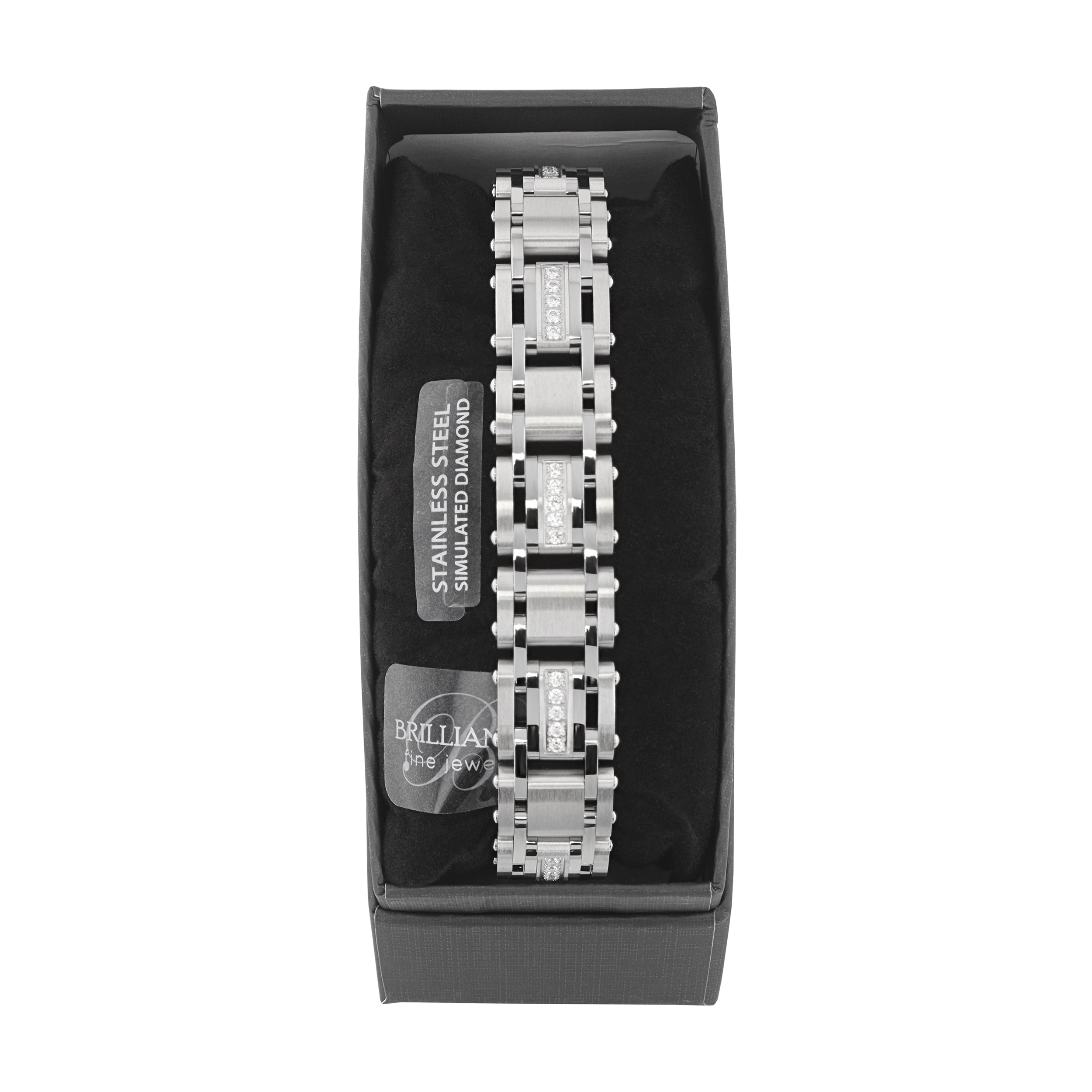 【純銀】①R.Barton／３本×２組②③Whiting／ M.ジュメル２種４本 Men's Two-Tone Stainless Steel Cubic Zirconia Bracelet