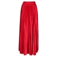 thumbnail image 2 of AUNVITO Women's Pleated Skirt Elastic Waist Ankle Length Casual and Fashionable Solid Color, 2 of 5