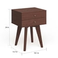 thumbnail image 6 of Weston Home Galton Rectangular 2-Drawer Wood Nightstand, Wenge Finish, 6 of 9