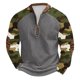 thumbnail image 2 of Blusas y camisas de manga larga con cuello redondo para hombre, sudadera con capucha de cuello redondo con cremallera y estampado, sudadera de manga larga, blusa de poliéster para hombre, 2 of 4