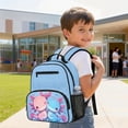thumbnail image 4 of Jeiento Cute Axolotl 13.5 Inch Preschool Backpack for Toddlers 2-5, Lightweight Kids School Bag for Girls, Can Be Used as Handbag, Blue, 4 of 7