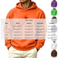 thumbnail image 3 of Mens Hooded Sweatshirt Cameland Men's Crew Neck Long Sleeve Solid Color Hooded Sweatshirt Front Pockets Black,XXXL, 3 of 6