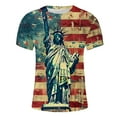 thumbnail image 5 of Yghzkop Men's Patriotic Shirts 4th of July Independence Day Printed Round Neck Short Sleeve Tops Breathable Quick-Dry T-Shirts Casual Loose Fit Graphic Tees American Flag for Outdoor Events Blouse, 5 of 5