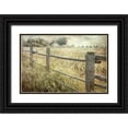 thumbnail image 1 of Murdock, Ramona 32x23 Black Ornate Wood Framed with Double Matting Museum Art Print Titled - Rustic Fence, 1 of 4