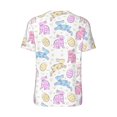 thumbnail image 3 of Rocae Easter Colorful Rabbit for Breathable Men's Baseball T-Shirt Fashionable Casual Baseball Jersey, Moisture-wicking Sportswear Large, 3 of 9