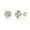 B-18K GOLD, variant on Sterling Silver Round Simulated Diamond Stud Earrings for Women Teens Round CZ Stud Earrings Set Screw Back Small CZ Ear Stud