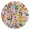 Gold, variant on Blooming Flower Field Round Wall Clock Silent Analog Battery Operated Gold Pointer Home Decor 9.84" Diameter