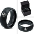 thumbnail image 4 of Tungsten Octopus Squid Sea Creature Band Ring 8mm Men Women Comfort Fit Black Dome Polished, 4 of 4