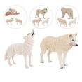 thumbnail image 3 of 2pcs Simulation White Wolf Figure Toys Simulation White Wolf Models Kids Toys, 3 of 9