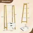 thumbnail image 4 of Topcobee 4-Tier Ladder Shelf with 2 Drawers 52.5 Inch Tall Freestanding Bookcase, Modern Furniture for Home Office-White, 4 of 4