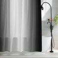 thumbnail image 2 of Ombre White Black Fabric Shower Curtain Gradient Color Washable Shower Curtains for Bathroom, Waterproof Bath Curtain with Hooks Home Decor 72x72in, 2 of 8