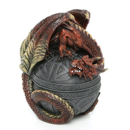 Design Toscano Dragon Protector of the Celtic Orb Sculptural Box