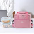 thumbnail image 6 of GASTROPOD Lunch Bag for Women/Men,Reusable Lunch Box Leakproof Cooler Bag for Adult,Collapsible Lunch Bag with Adjustable Shoulder Strap for Work Office Picnic Beach,10.23X8.27X5.9In (Pink), 6 of 7