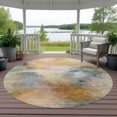 thumbnail image 3 of Addison Rugs Chantille Indoor/Outdoor Transitional Abstract Copper Machine Washable Round Rug, 8' x 8', 3 of 8