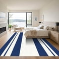 thumbnail image 3 of ODIKA 3'x5' Machine Washable Non-Slip Area Rug, Nautical Striped Accent with Elegant High Traffic Rug, Navy, 895663, 3 of 7