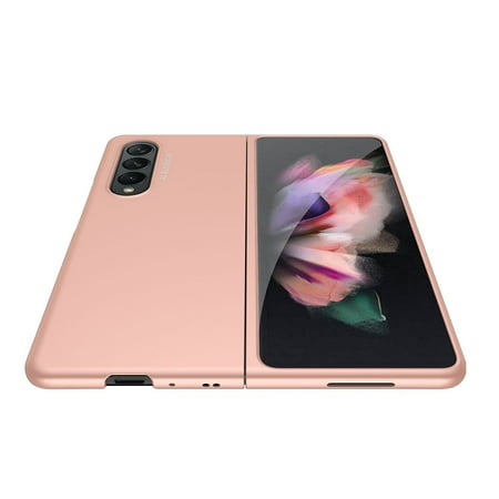 SaharaCase - Hard Shell Silicone Case for Samsung Galaxy Z Fold3 5G - Rose Gold