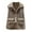 Khaki, variant on IROINNID Women's Puffer Vest Solid Color Sleeveless Warm Pocket Vest Coat Short Winter Outerwear, Black