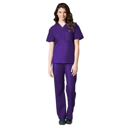 

Maevn Core Unisex V-Neck Scrub Top & Unisex Seamless Scrub Pant Set