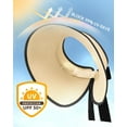 thumbnail image 2 of Women Wide Brim Straw Visor, Foldable Ponytail Sun Hat UPF 50+, 2 of 9